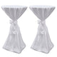 Vidaxl Cubierta de mesa de pie con arco de 60 cm de blanco (2 piezas)