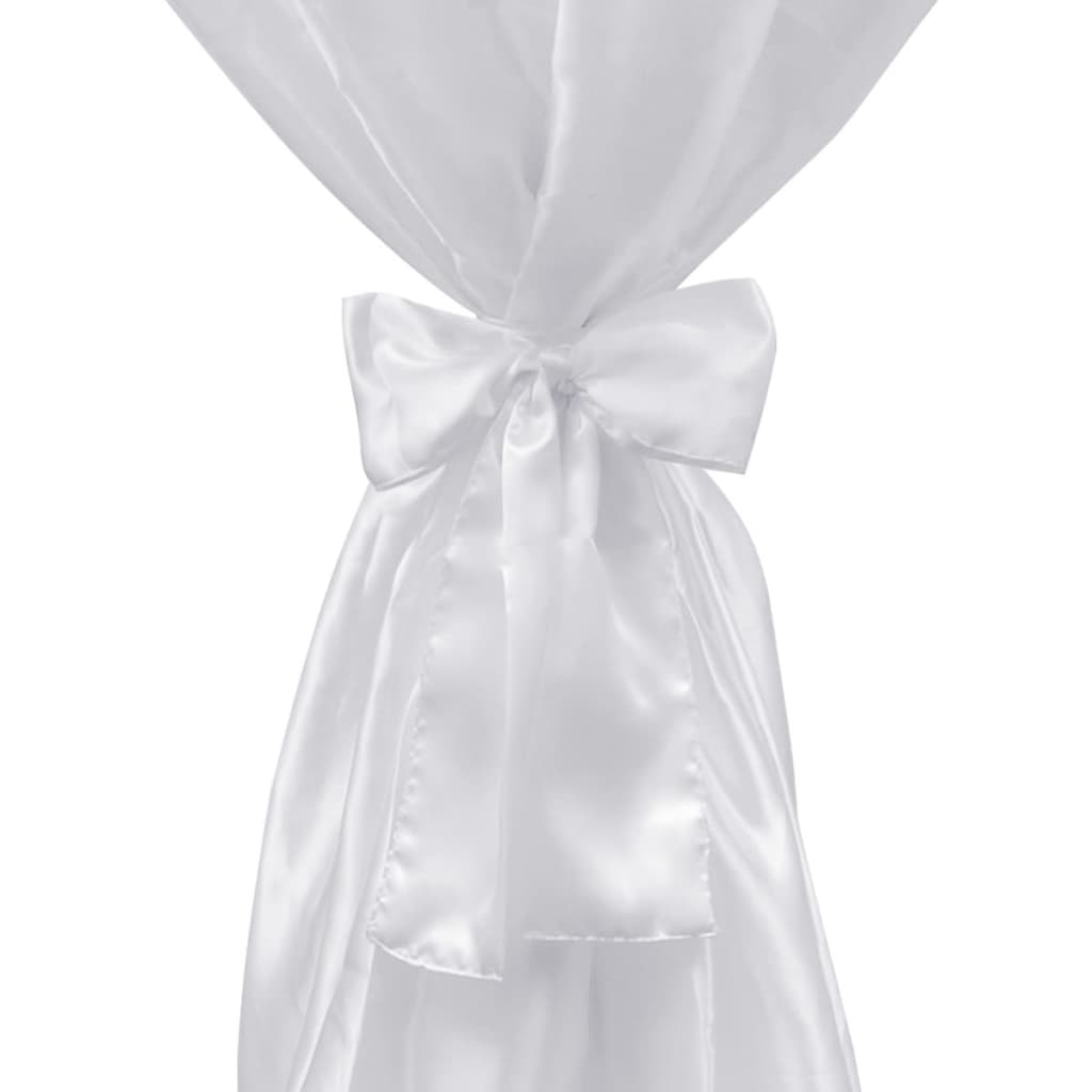 Copertina da tavolo in piedi Vidaxl con fiocco bianco 70 cm (2 pezzi)
