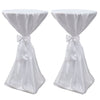 Vidaxl statafelhoes met strik 80cm wit (2 stuks)