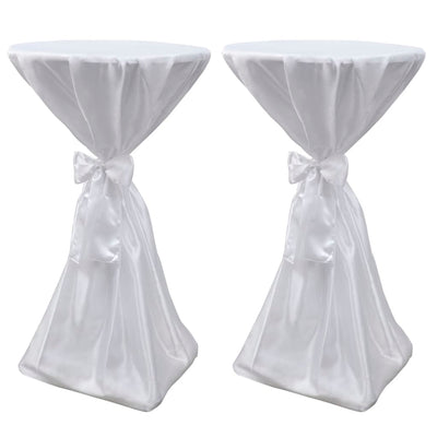 Vidaxl Cubierta de mesa de pie con arco de 80 cm de blanco (2 piezas)