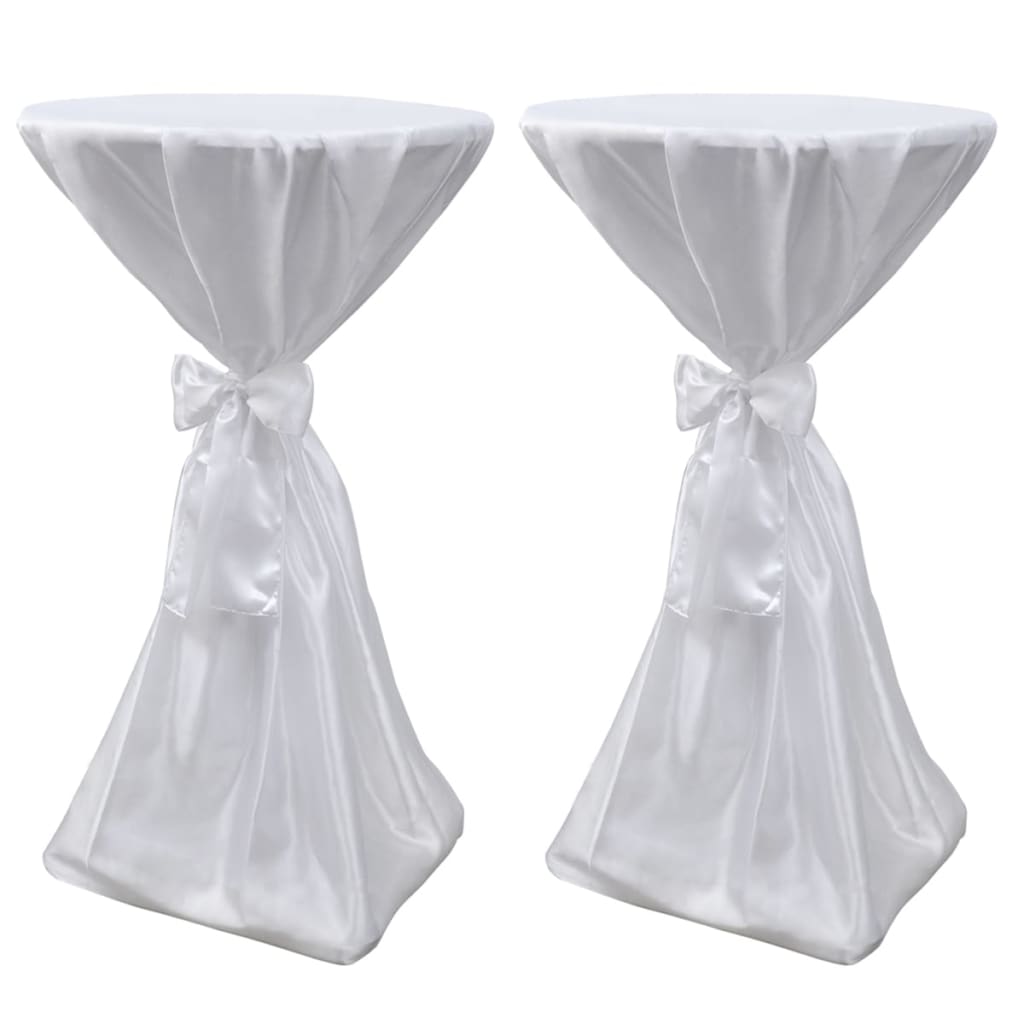 Vidaxl Cubierta de mesa de pie con arco de 80 cm de blanco (2 piezas)