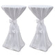 Vidaxl Cubierta de mesa de pie con arco de 80 cm de blanco (2 piezas)