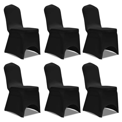 Vidaxl Silla Stretch Black (6 piezas)