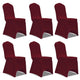 Vidaxl Silla Stretch Burdeos rojo (6 piezas)