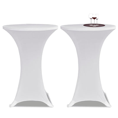 Vidaxl Stand Table Tuber estiramiento Ø70cm blanco (2 piezas)
