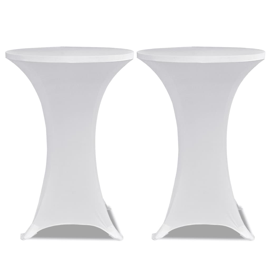 Vidaxl Stand Table Copertura allungamento Ø80 cm bianco (2 pezzi)