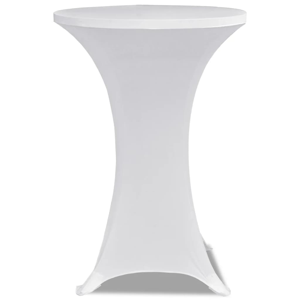 Vidaxl Stand Table Copertura allungamento Ø80 cm bianco (2 pezzi)