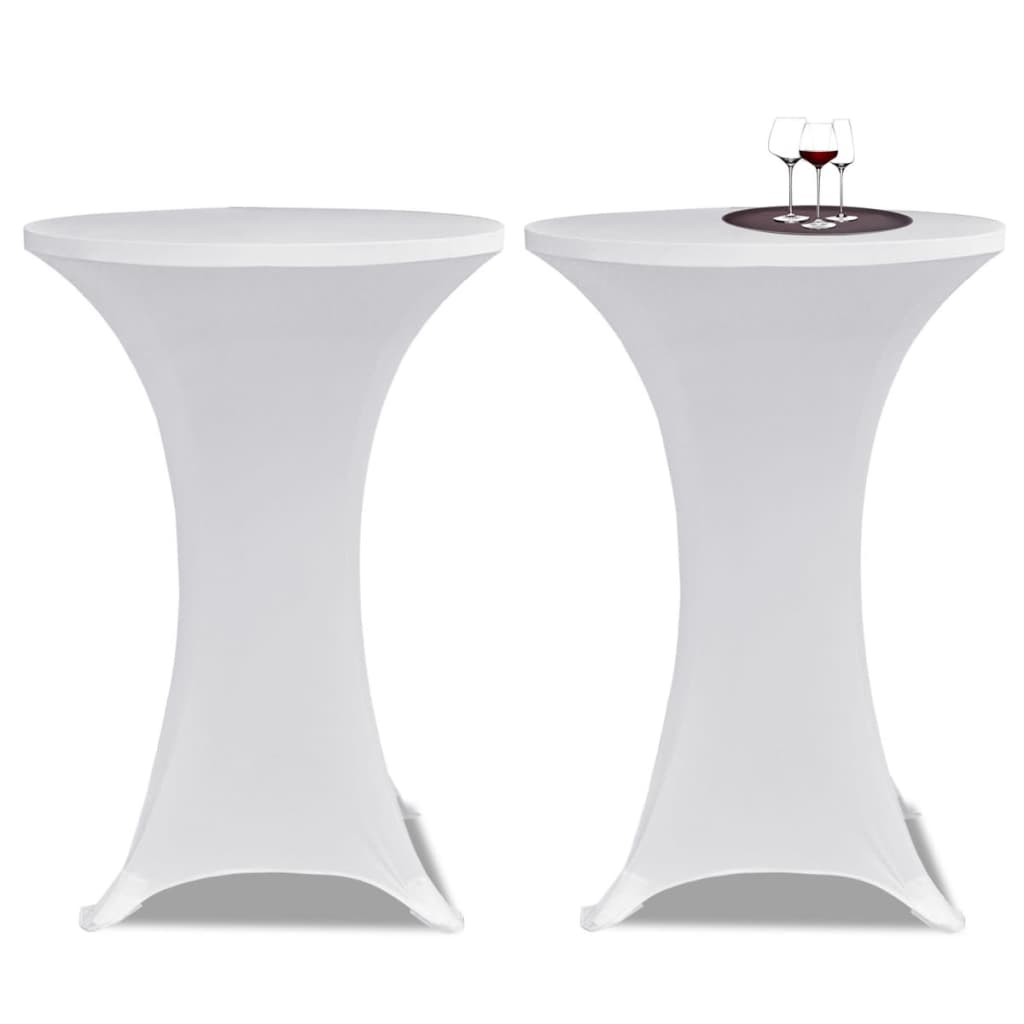 Vidaxl Stand Table Cover Cubra de Ø80 cm White (2 piezas)