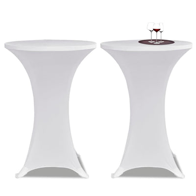 Vidaxl Stand Table Copertura allungamento Ø80 cm bianco (2 pezzi)