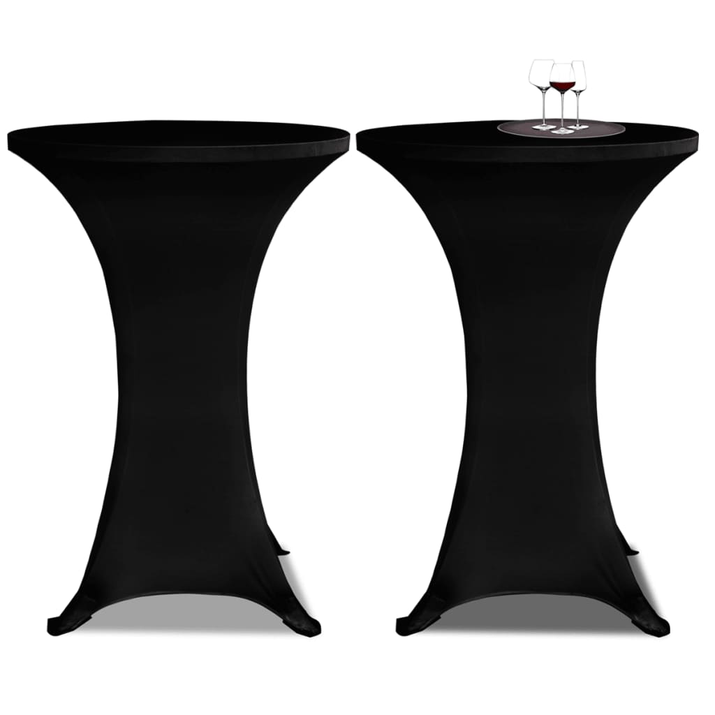 Vidaxl Stand Table Copertura Valuta Ø70 cm Nero (2 pezzi)