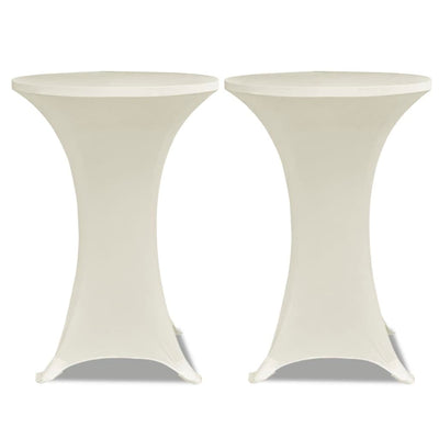 Vidaxl Stand Table Tuber estiramiento Ø60 cm de crema (2 piezas)