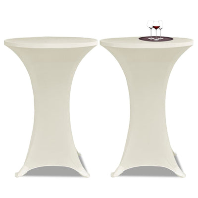 Vidaxl Stand Table Tuber estiramiento Ø60 cm de crema (2 piezas)