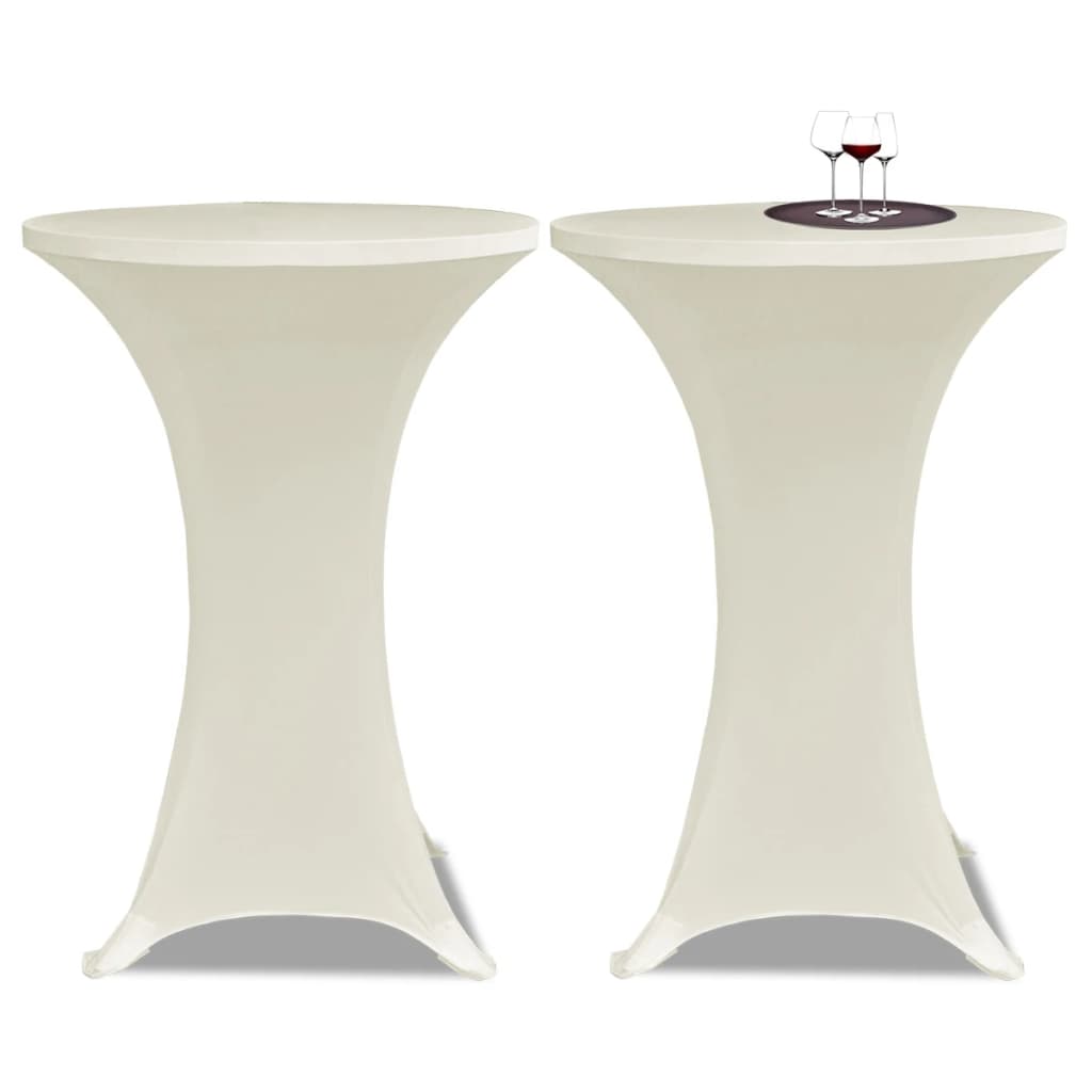 Vidaxl Stand Table Copertura Valuta Ø70 cm Crema (2 pezzi)