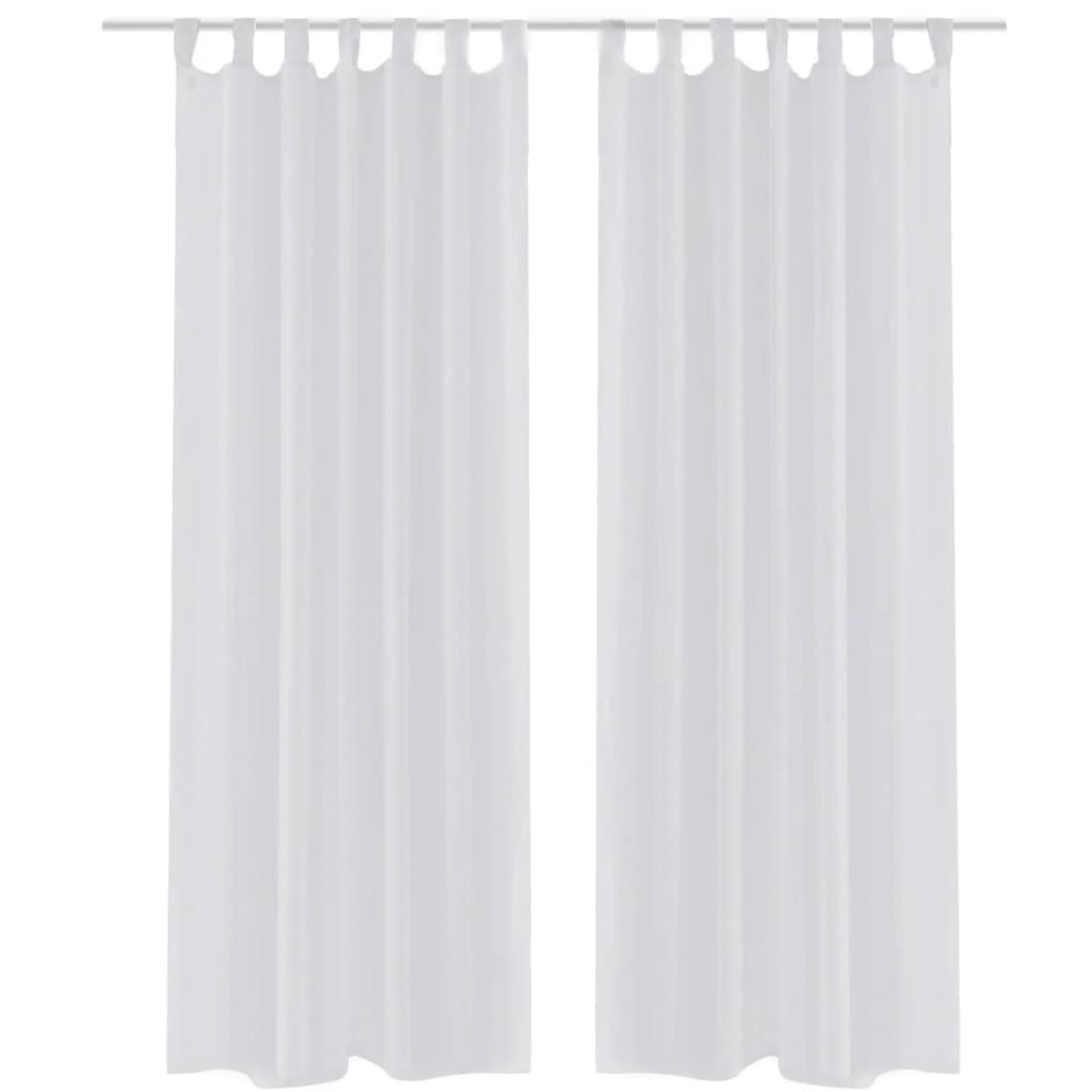 Vidaxl Curtain White 140x175 cm (2 pezzi)