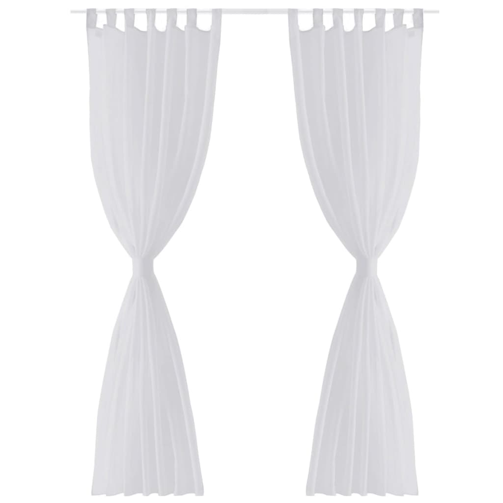 Vidaxl Curtain White 140x175 cm (2 pezzi)