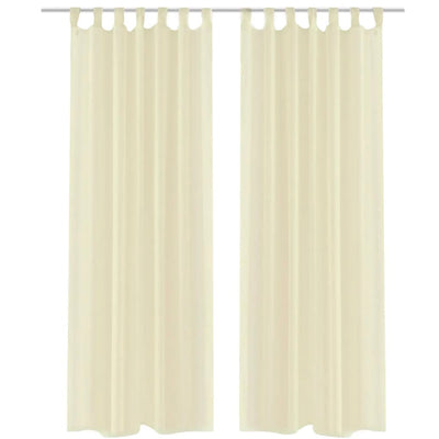 VidaXL Gordijn Crème 140x175 cm (2 stuks)