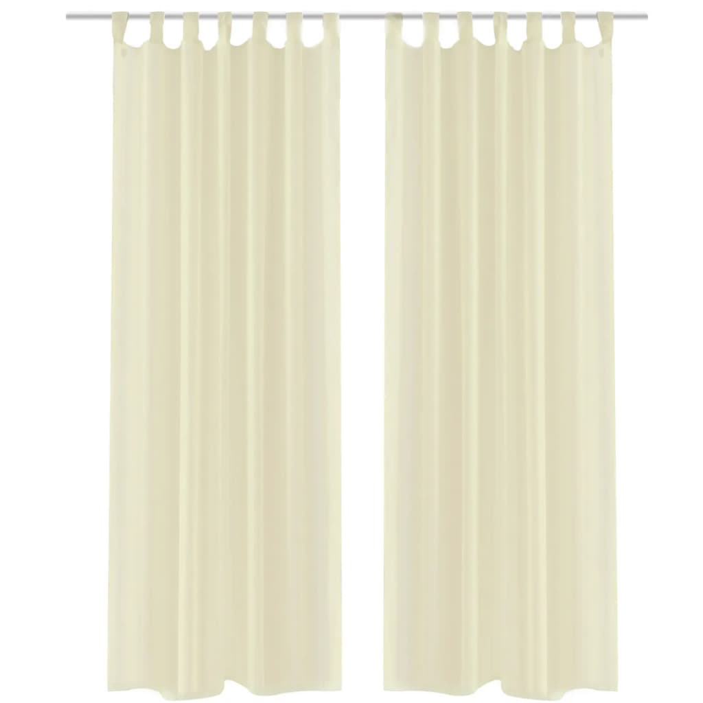 Tende Vidaxl 2 St traslucidi 140x225 cm Crème