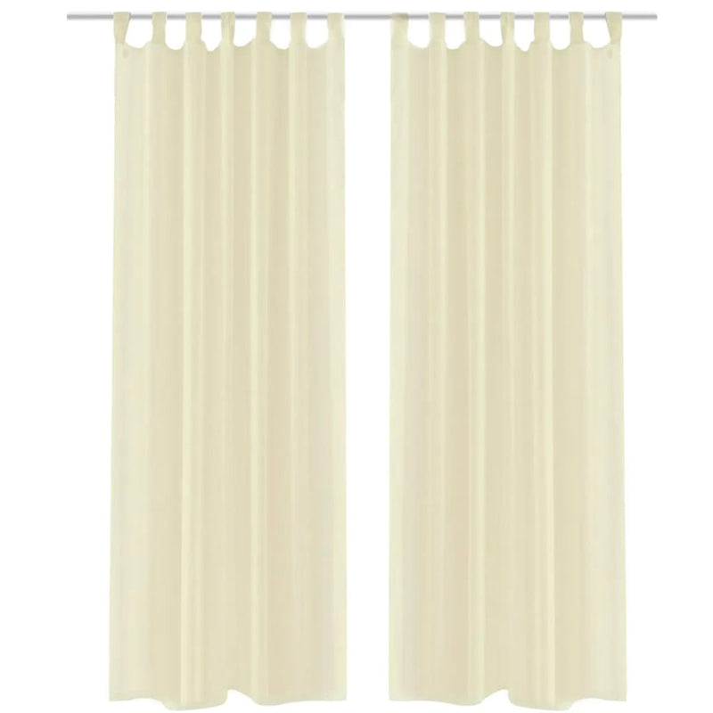 Tende Vidaxl 2 St traslucidi 140x225 cm Crème