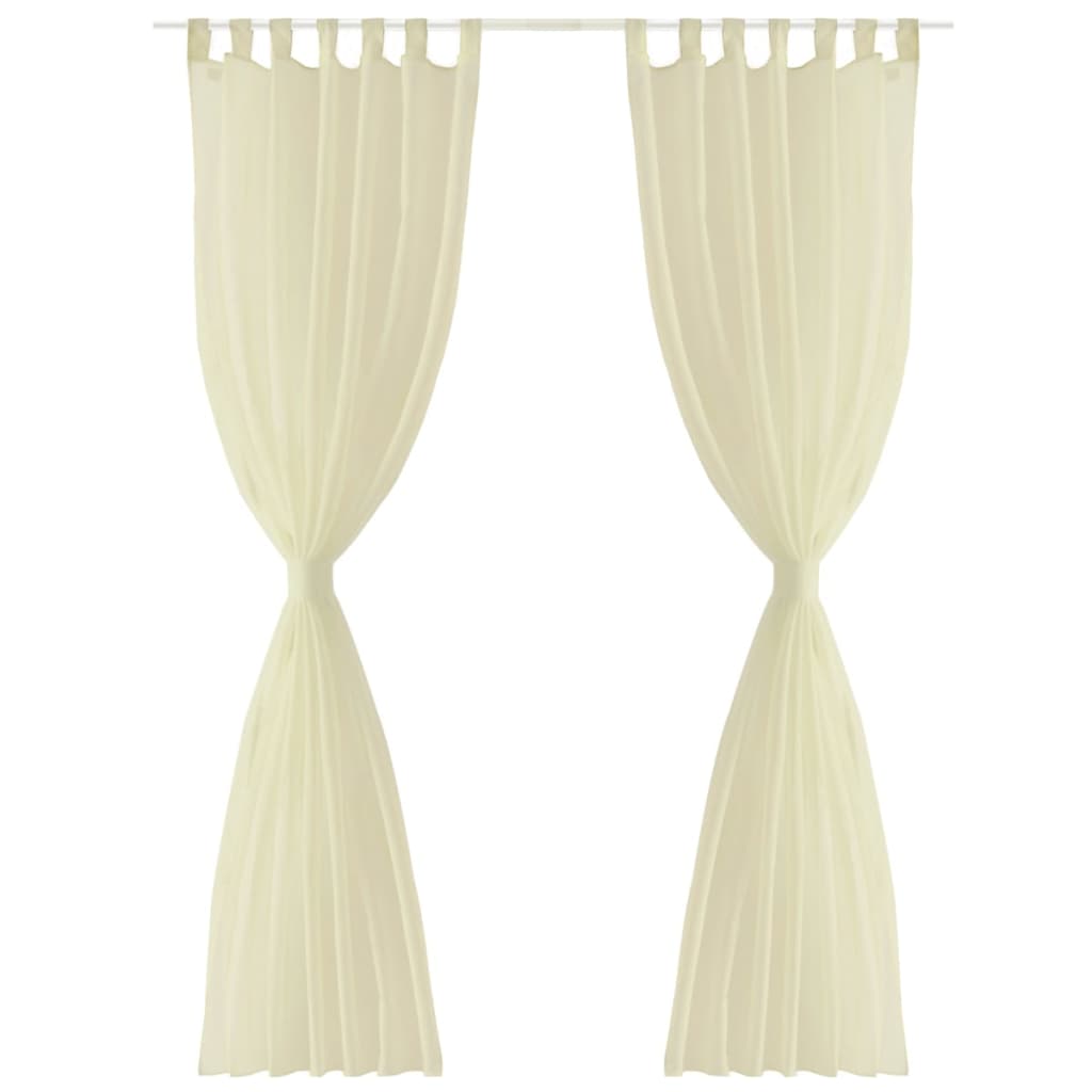Tende Vidaxl 2 St traslucidi 140x225 cm Crème