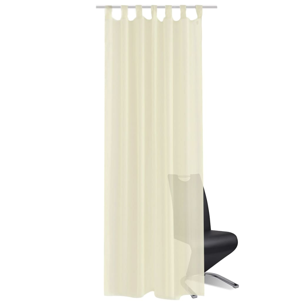 Tende Vidaxl 2 St traslucidi 140x225 cm Crème