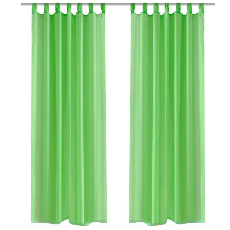 Vidaxl gordijn appelgroen 140x175 cm (2 stuks)