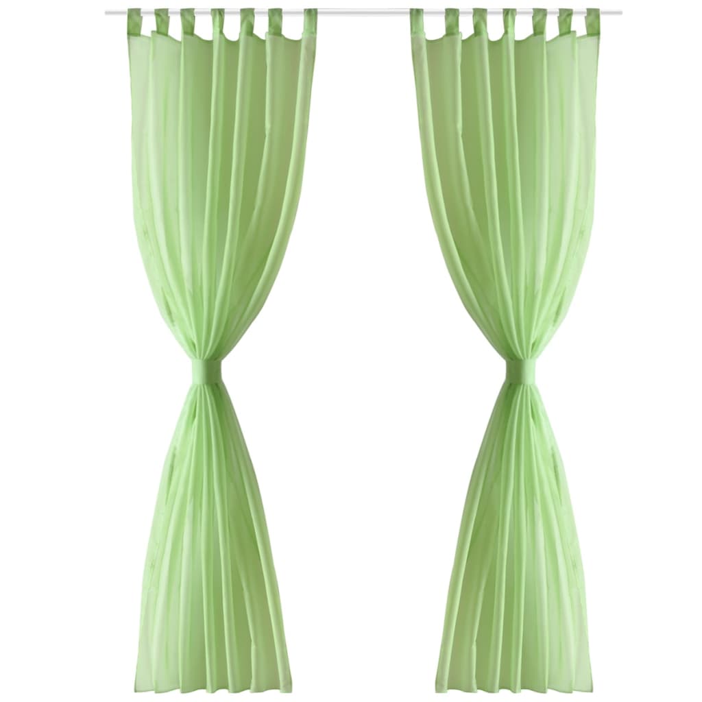 Vidaxl gordijn appelgroen 140x225 cm (2 stuks)