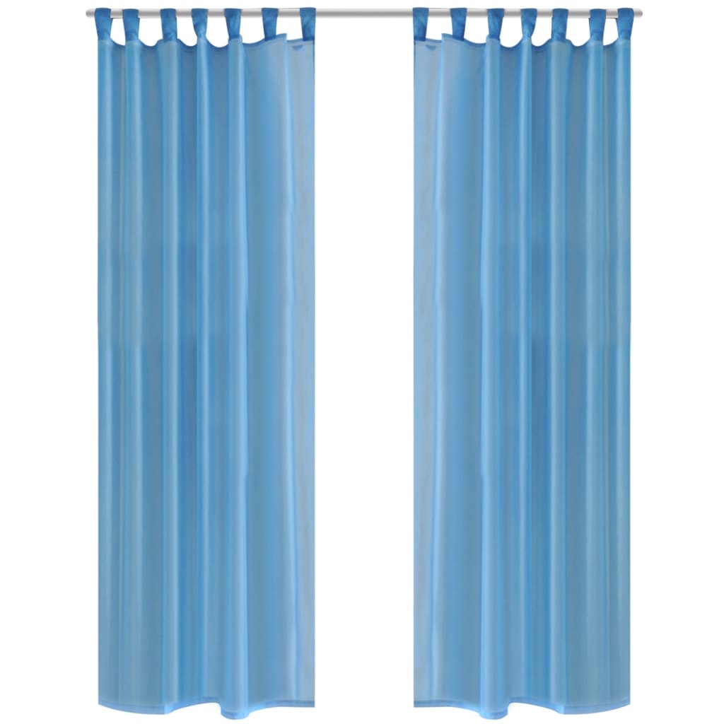 Vidaxl gordijn turquoise 140x175 cm (2 stuks)
