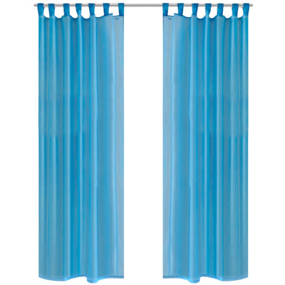 Vidaxl gordijn turquoise 140x175 cm (2 stuks)