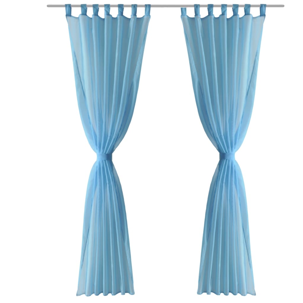 Vidaxl gordijn turquoise 140x175 cm (2 stuks)