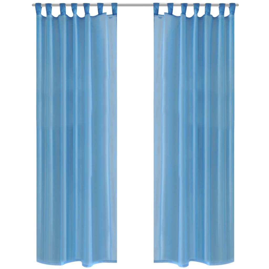 Vidaxl Curtain Turquoise 140x225 cm (2 pezzi)