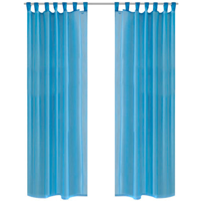 Vidaxl gordijn turquoise 140x225 cm (2 stuks)