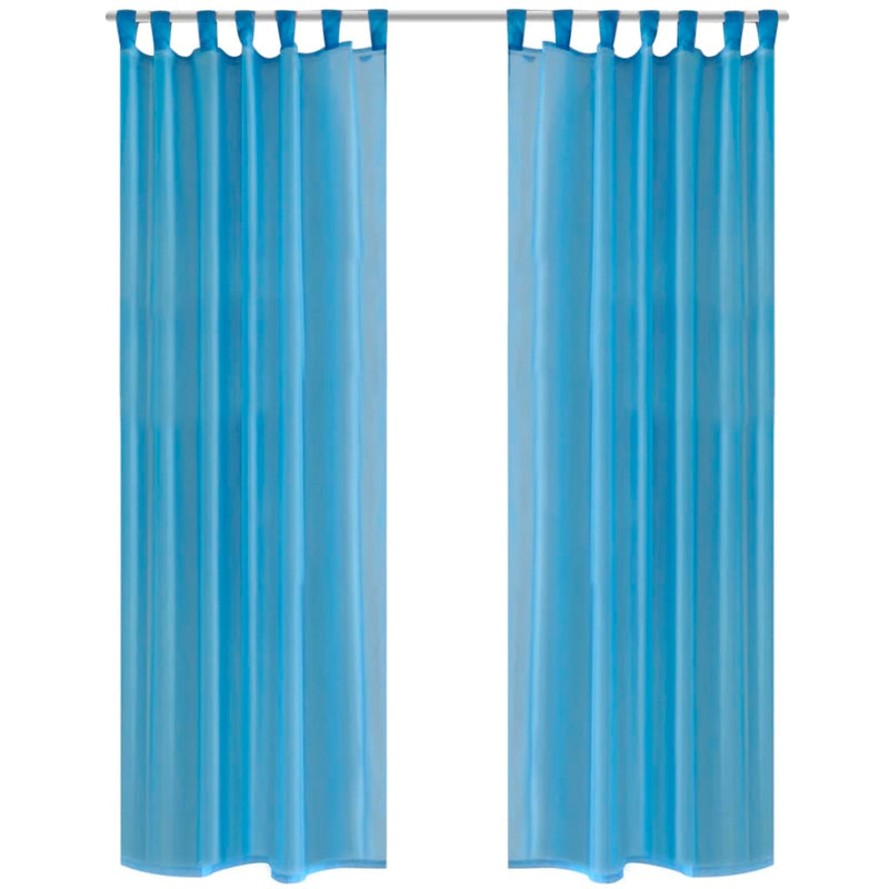 Vidaxl Curtain Turquoise 140x225 cm (2 pezzi)