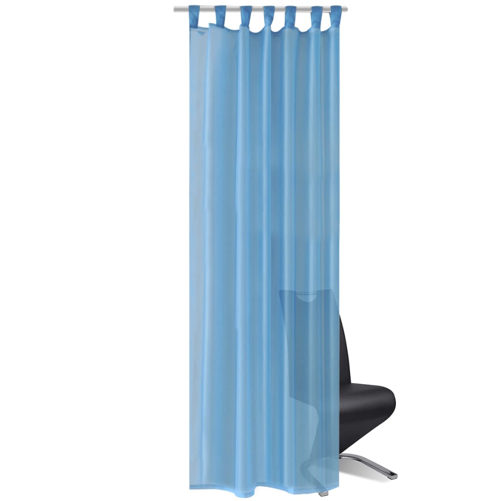 Vidaxl Curtain Turquoise 140x225 cm (2 pezzi)