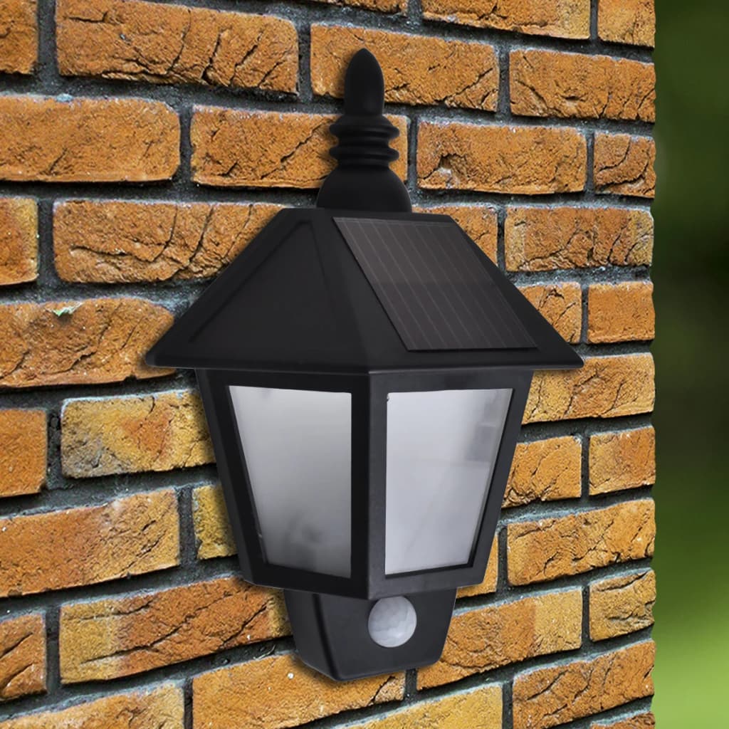 Vidaxl wandlamp solar met bewegingsensor 2 st