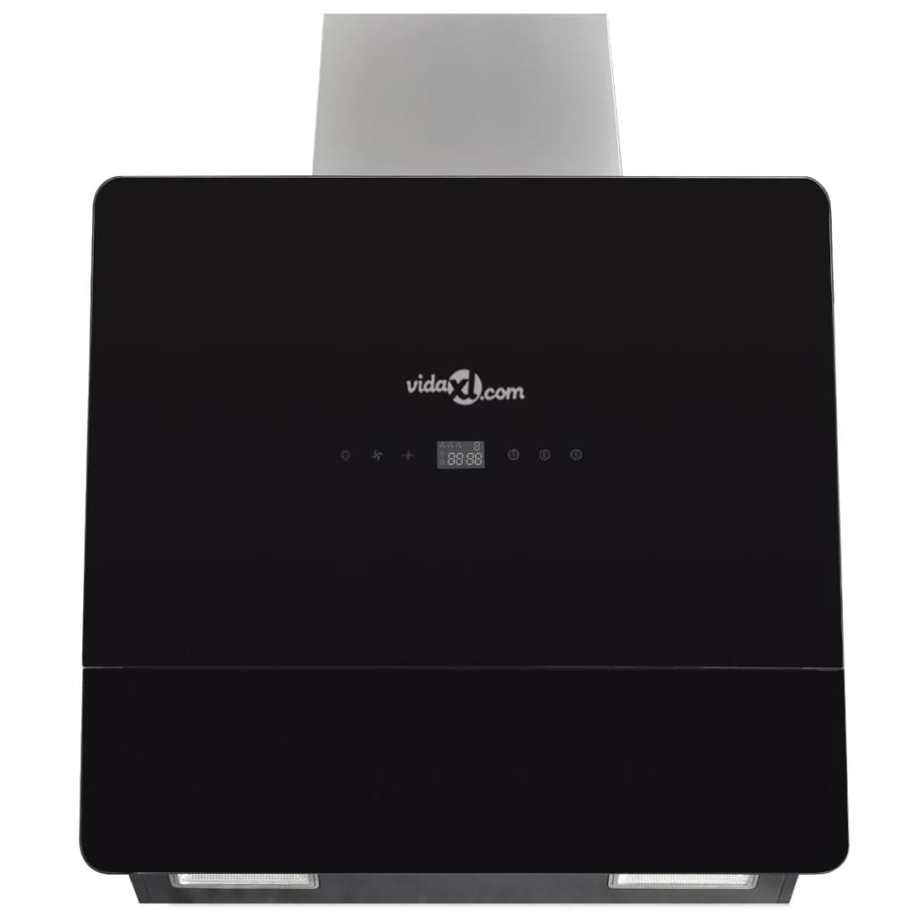 Capucha extractor Vidaxl con pantalla de 600 mm de vidrio templado negro