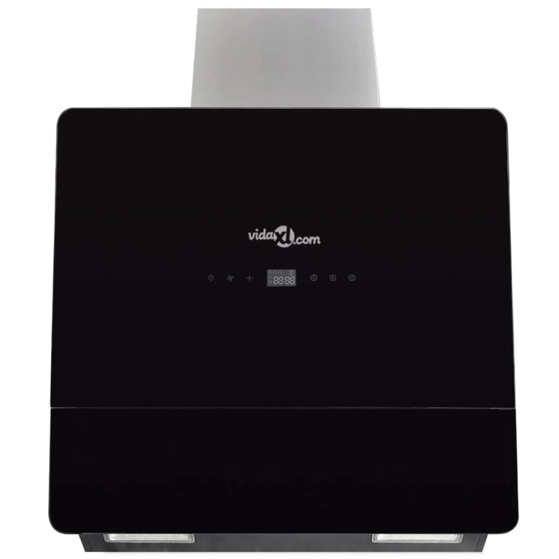 Capucha extractor Vidaxl con pantalla de 600 mm de vidrio templado negro