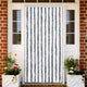 Vidaxl Fly Curtain 90x220 cm Chenille grigio e bianco