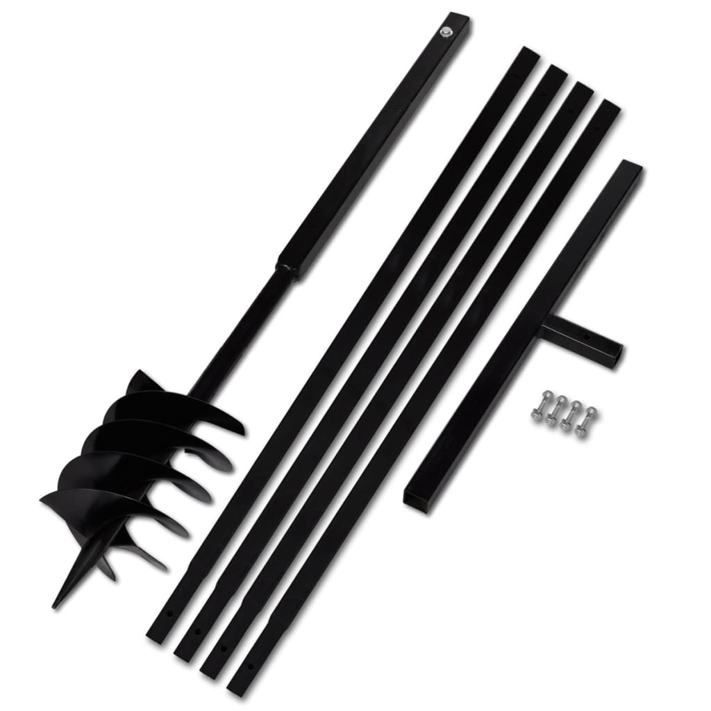 Vidaxl Terra di terra con manico 180 mm ed estensioni 5 m (acciaio)