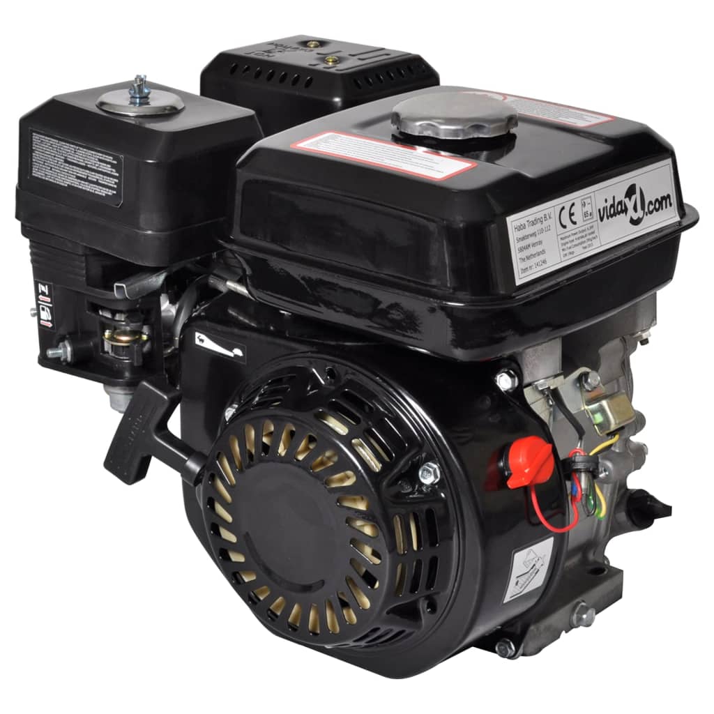 Vidaxl Gasoline Engine 6.5 hp 4.8 kW Negro