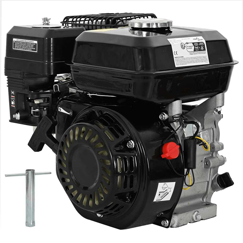 Vidaxl Gasoline Engine 6.5 hp 4.8 kW Negro
