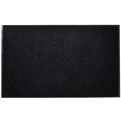 Vidaxl deurmat 90x120 cm pvc zwart