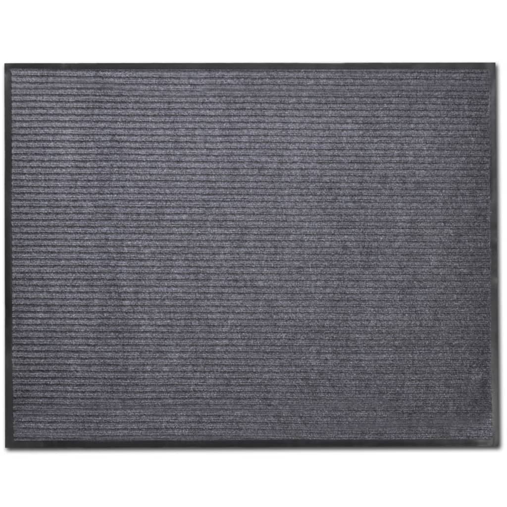 Vidaxl deurmat 90x150 cm pvc grijs