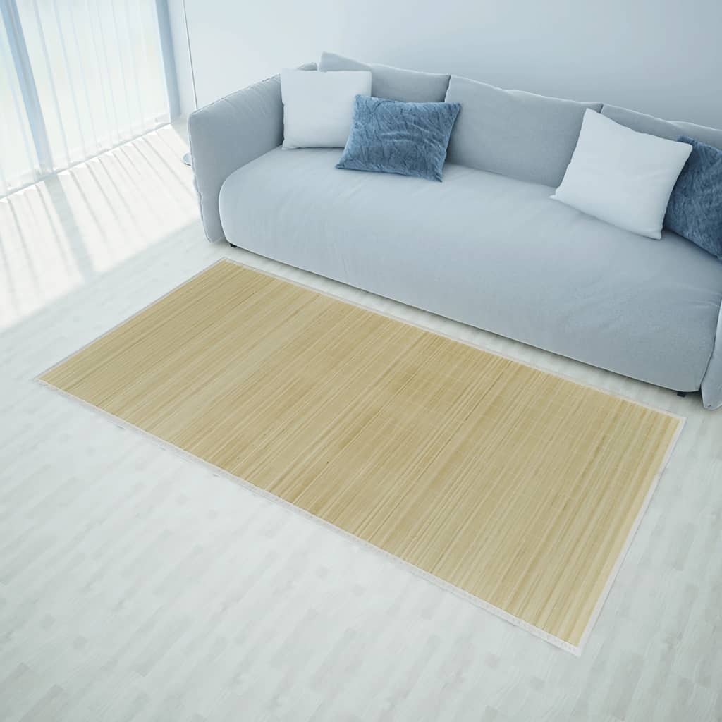 Vidaxl tappeto rettangolare 120x180 cm Bamboo naturale