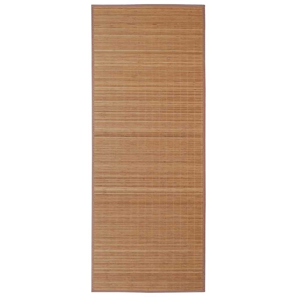 Vidaxl alfombra rectangular 120x180 cm bambú marrón