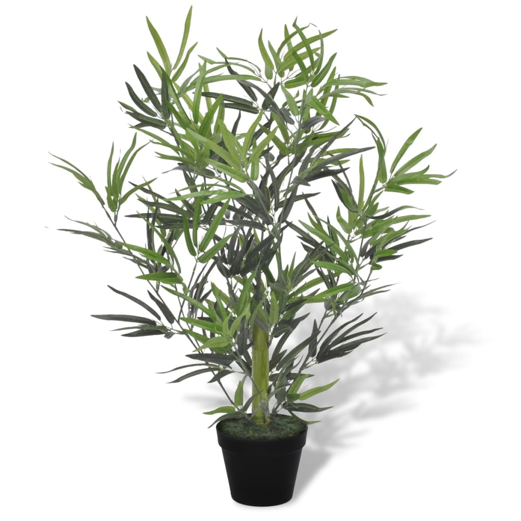 Vidaxl Árbol artificial con bambú de olla 80 cm