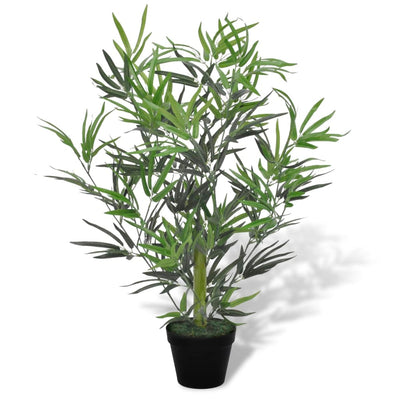 Vidaxl Árbol artificial con bambú de olla 80 cm