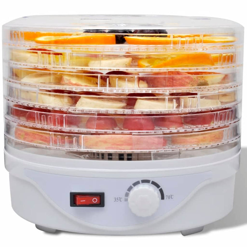 Vidaxl Secadora de alimentos con 6 cajones apilables rojos