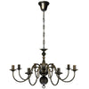 Vidaxl Chandelier Black Metal 8 X E14 Lampade