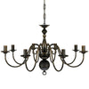Vidaxl Chandelier Black Metal 8 X E14 Lampade