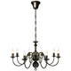 Vidaxl Chandelier Black Metal 8 X E14 Lampade